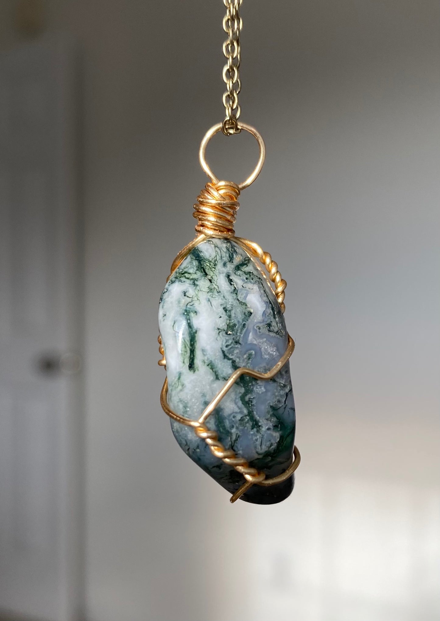 Tree Agate Crystal Necklace