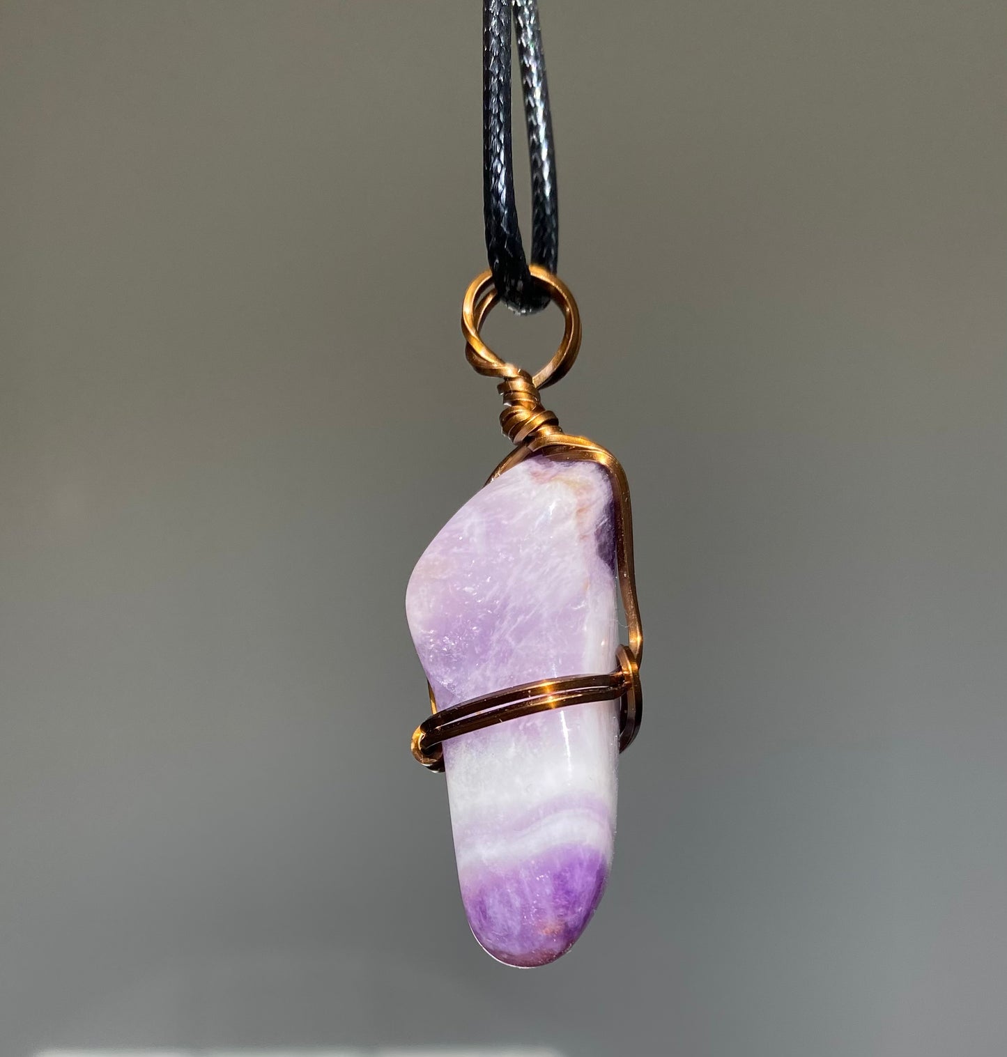 Chevron Amethyst Crystal Necklace