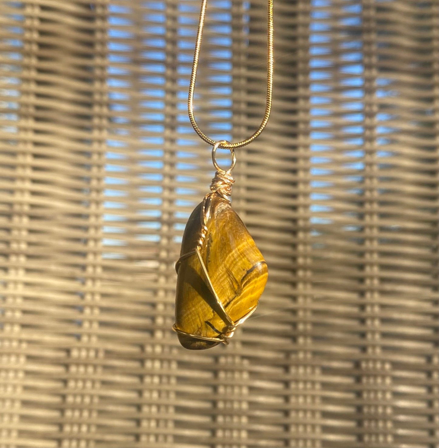 Tigers Eye Crystal Necklace