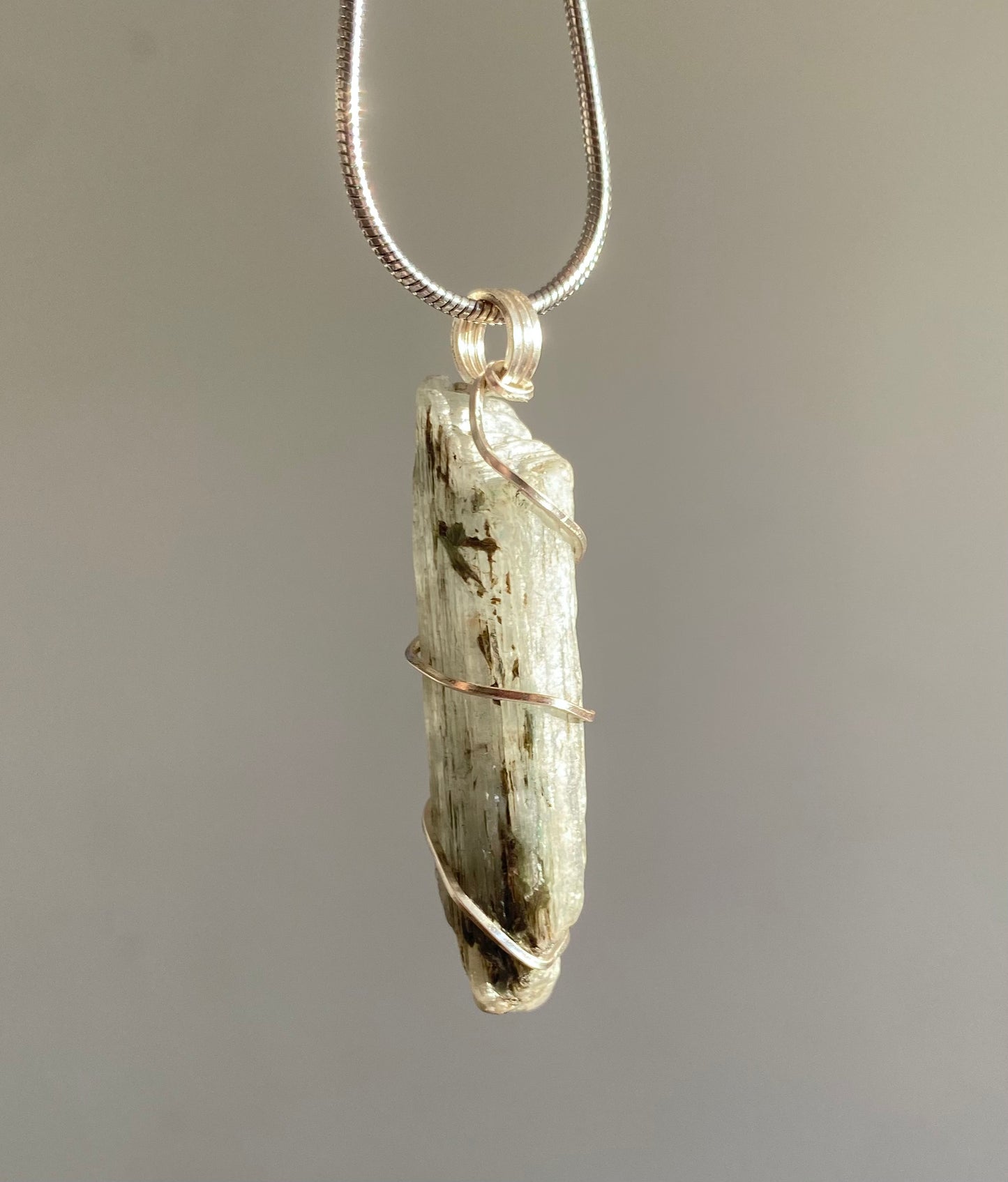 Raw Blue Kyanite Crystal Necklace