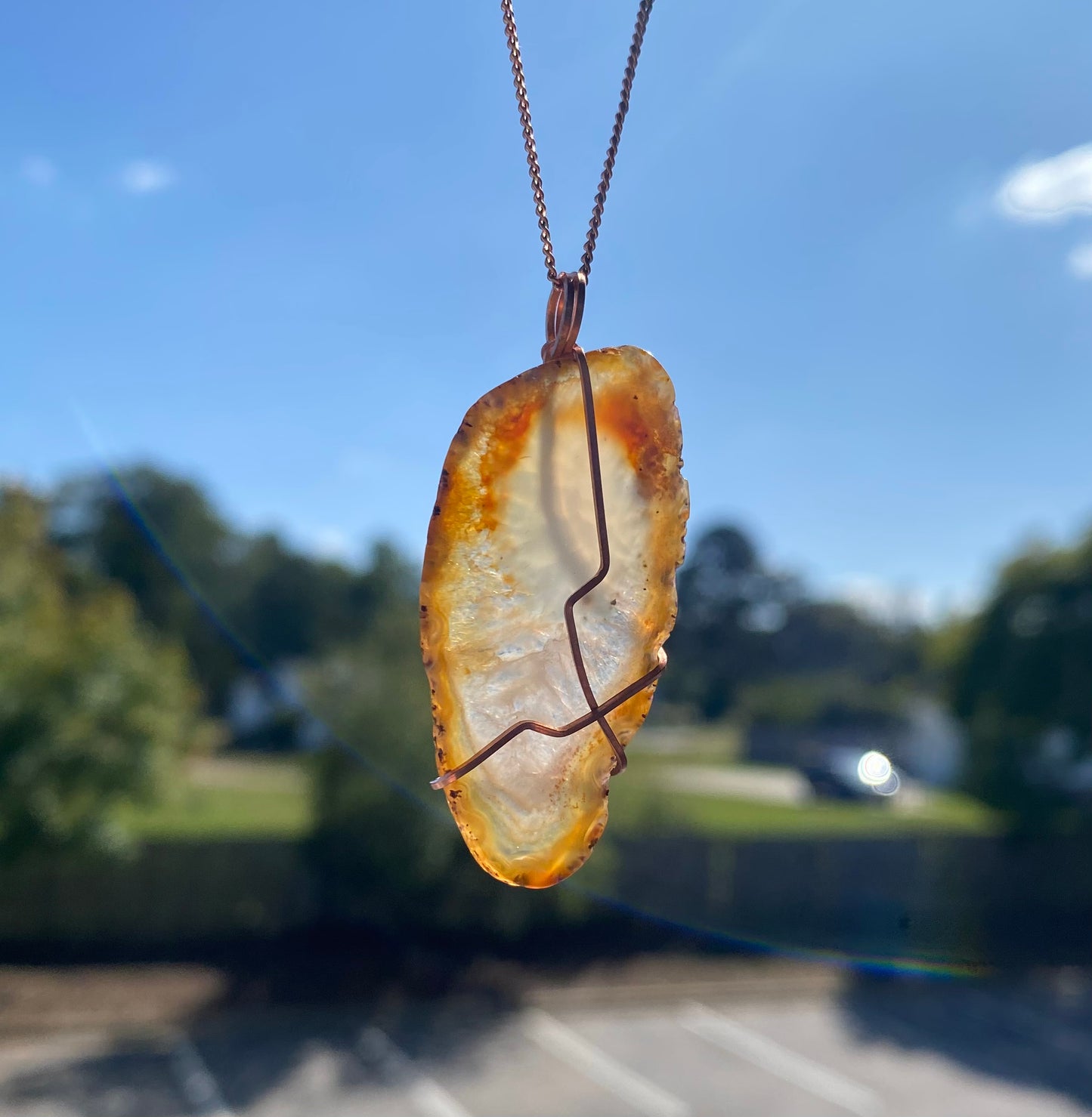 Geode Slab Crystal Necklace