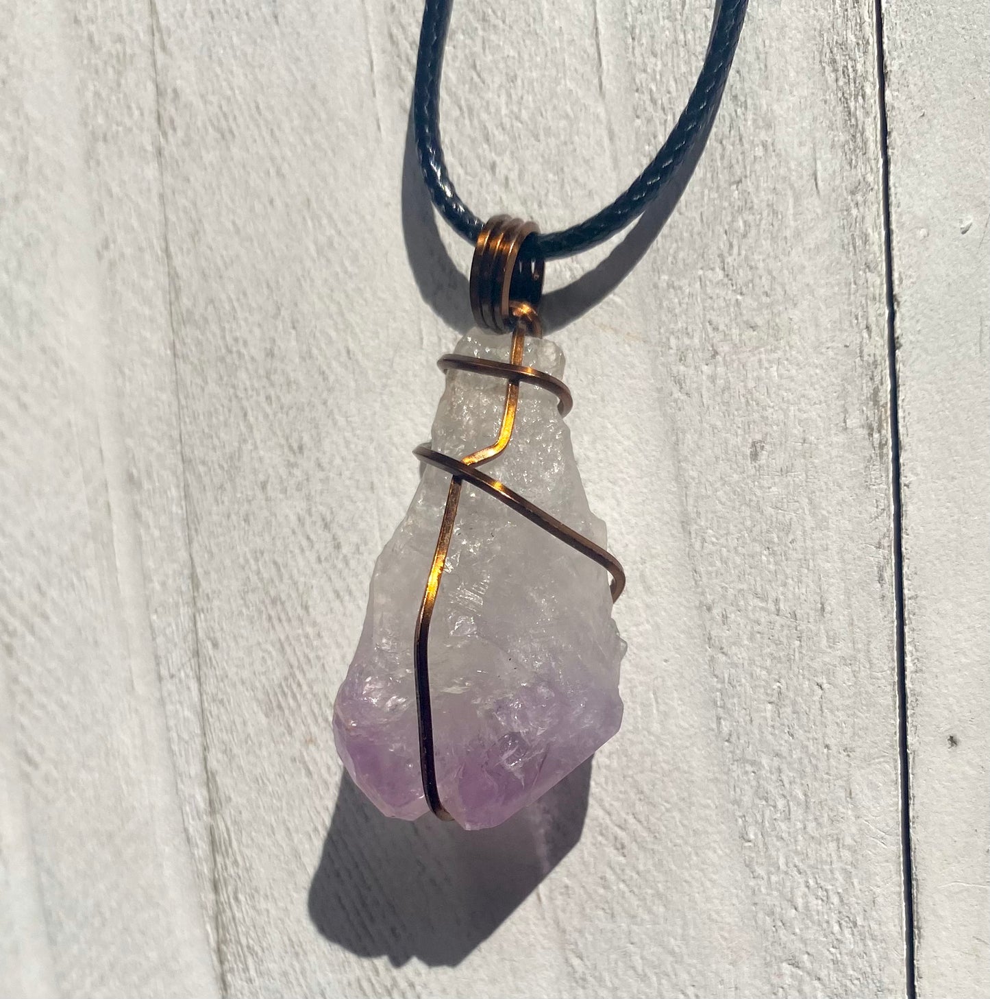 Raw Amethyst Crystal Necklace