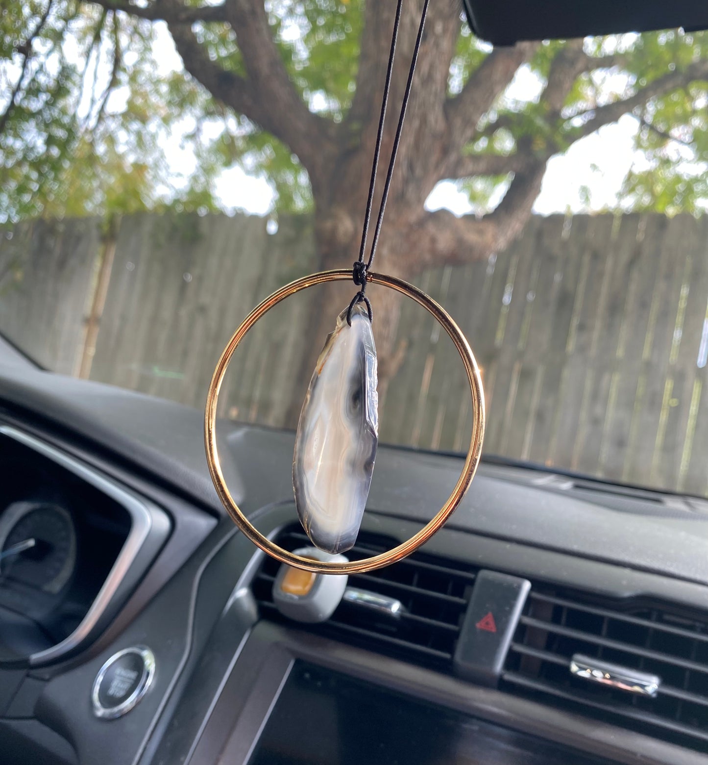 Geode Slab Rear View Mirror Hanger