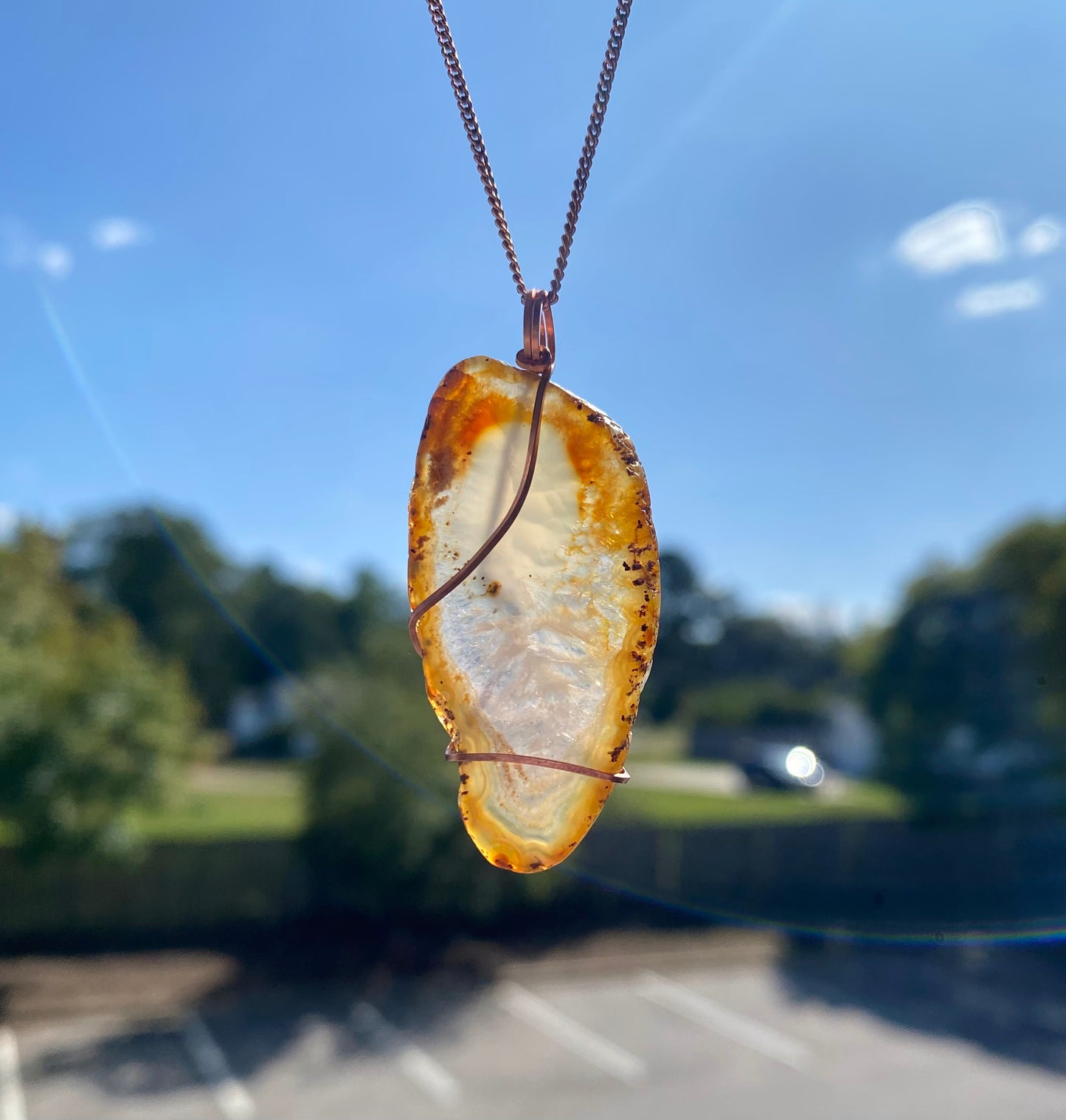 Geode Slab Crystal Necklace