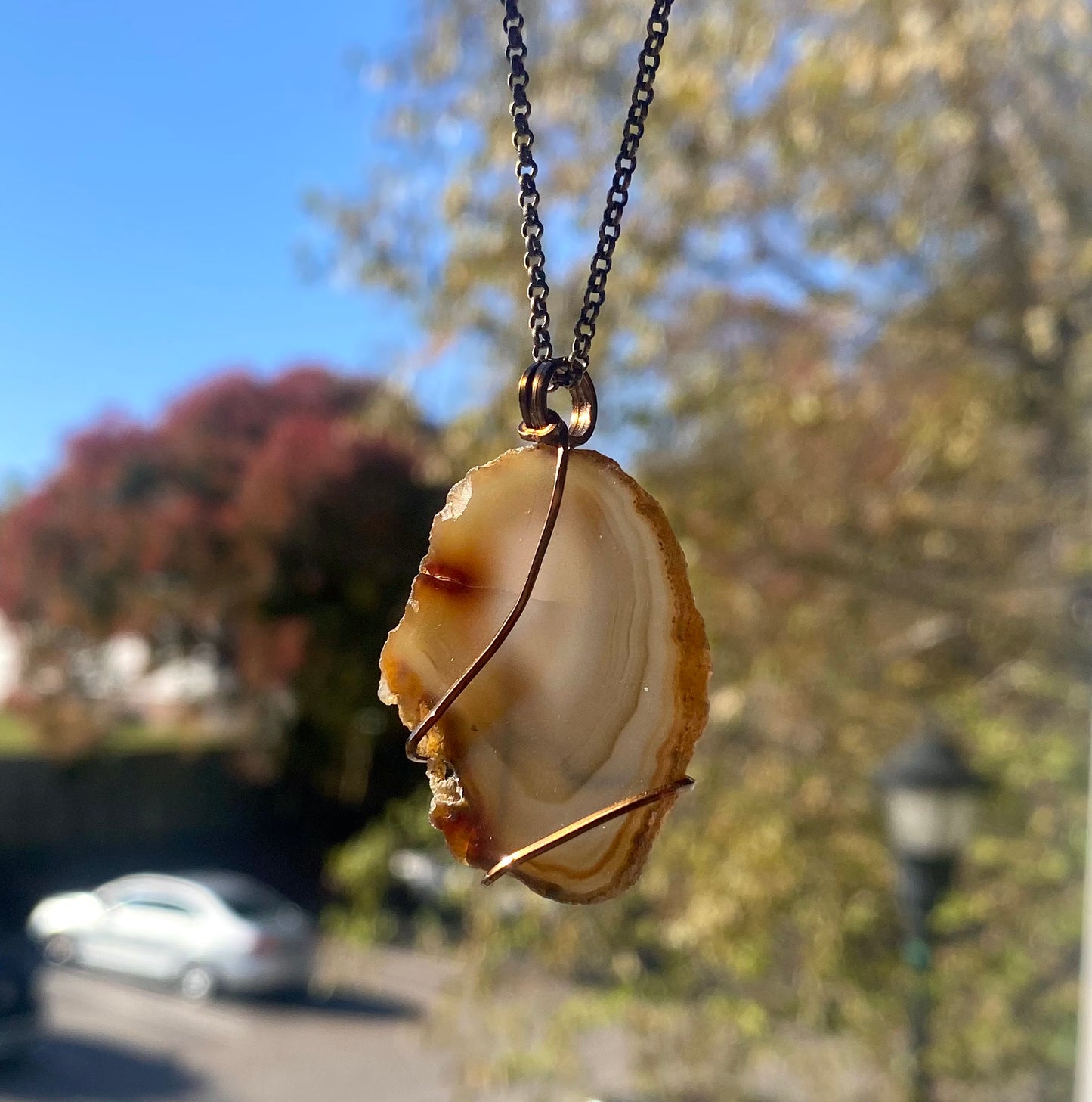 Geode Slab Crystal Necklace