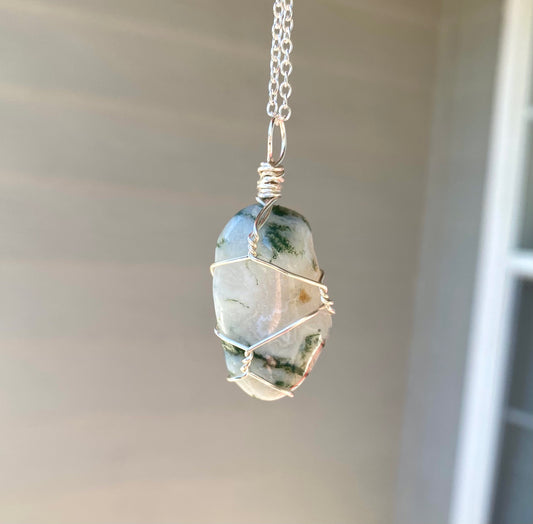 Tree Agate Crystal Necklace