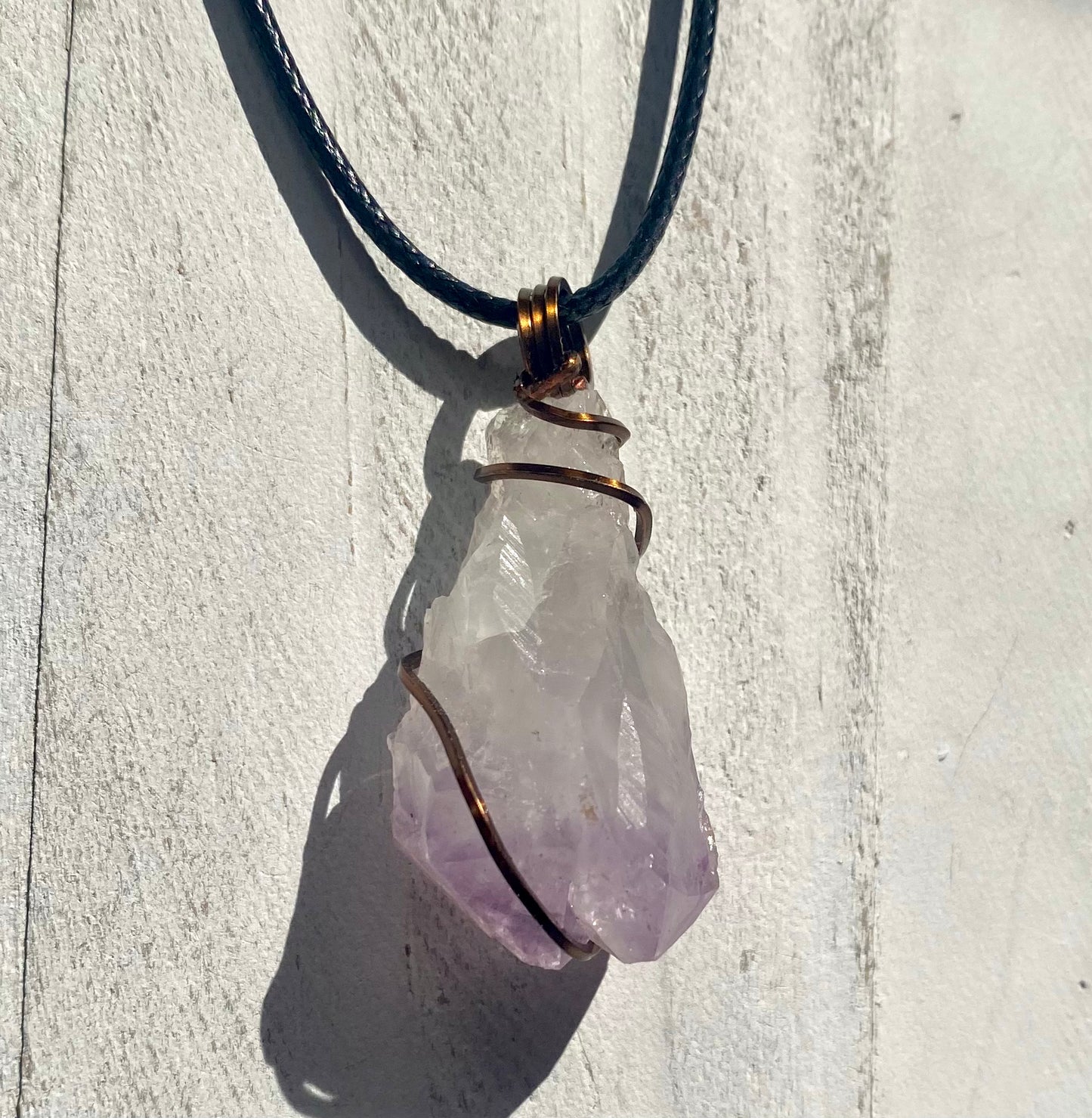 Raw Amethyst Crystal Necklace