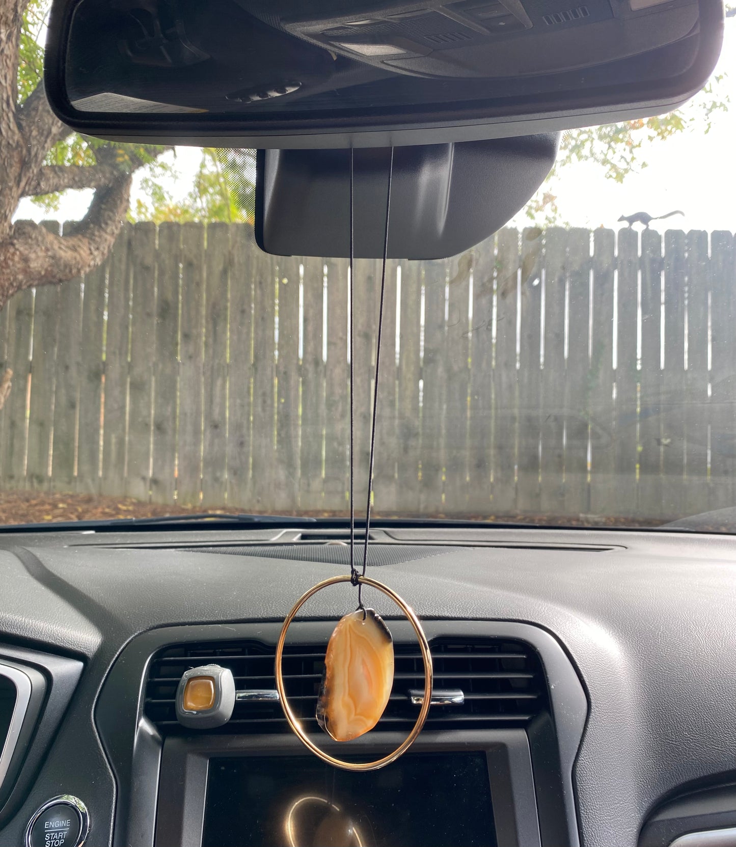 Geode Slab Rear View Mirror Hanger