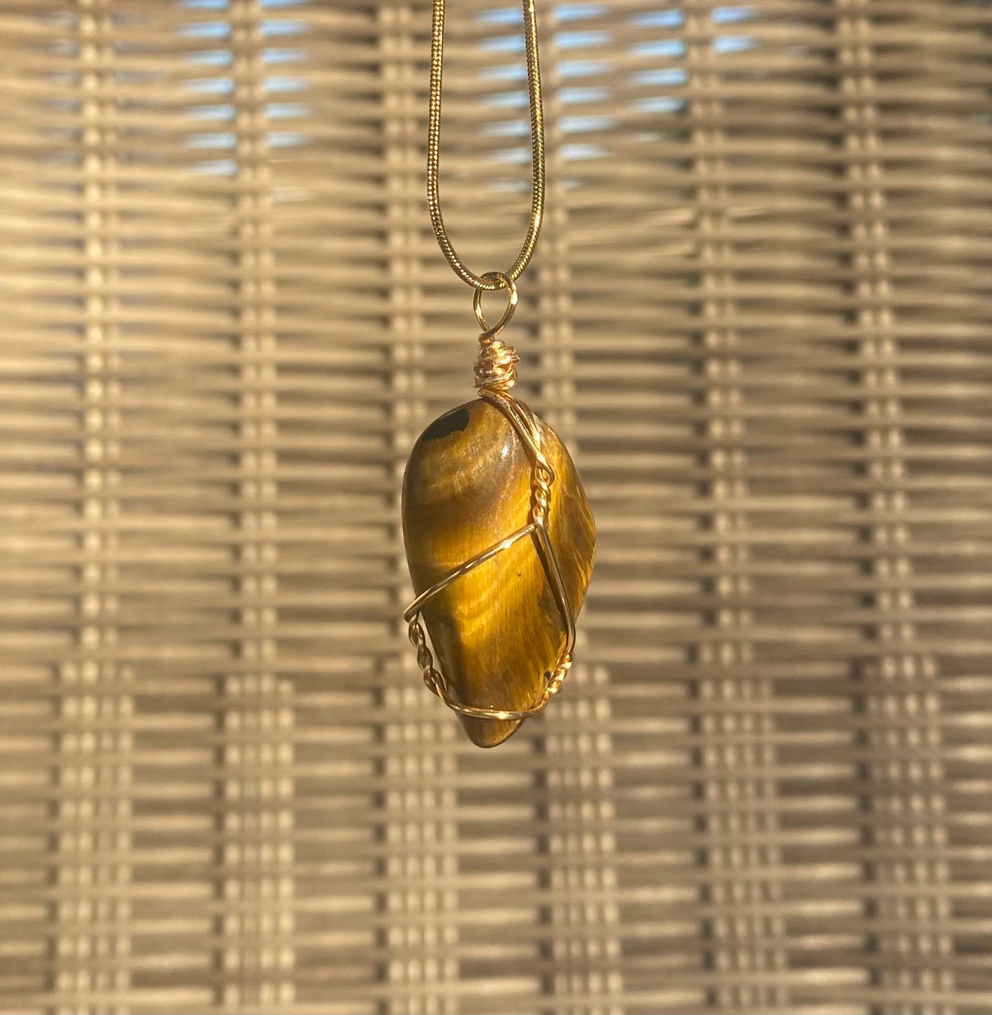 Tigers Eye Crystal Necklace