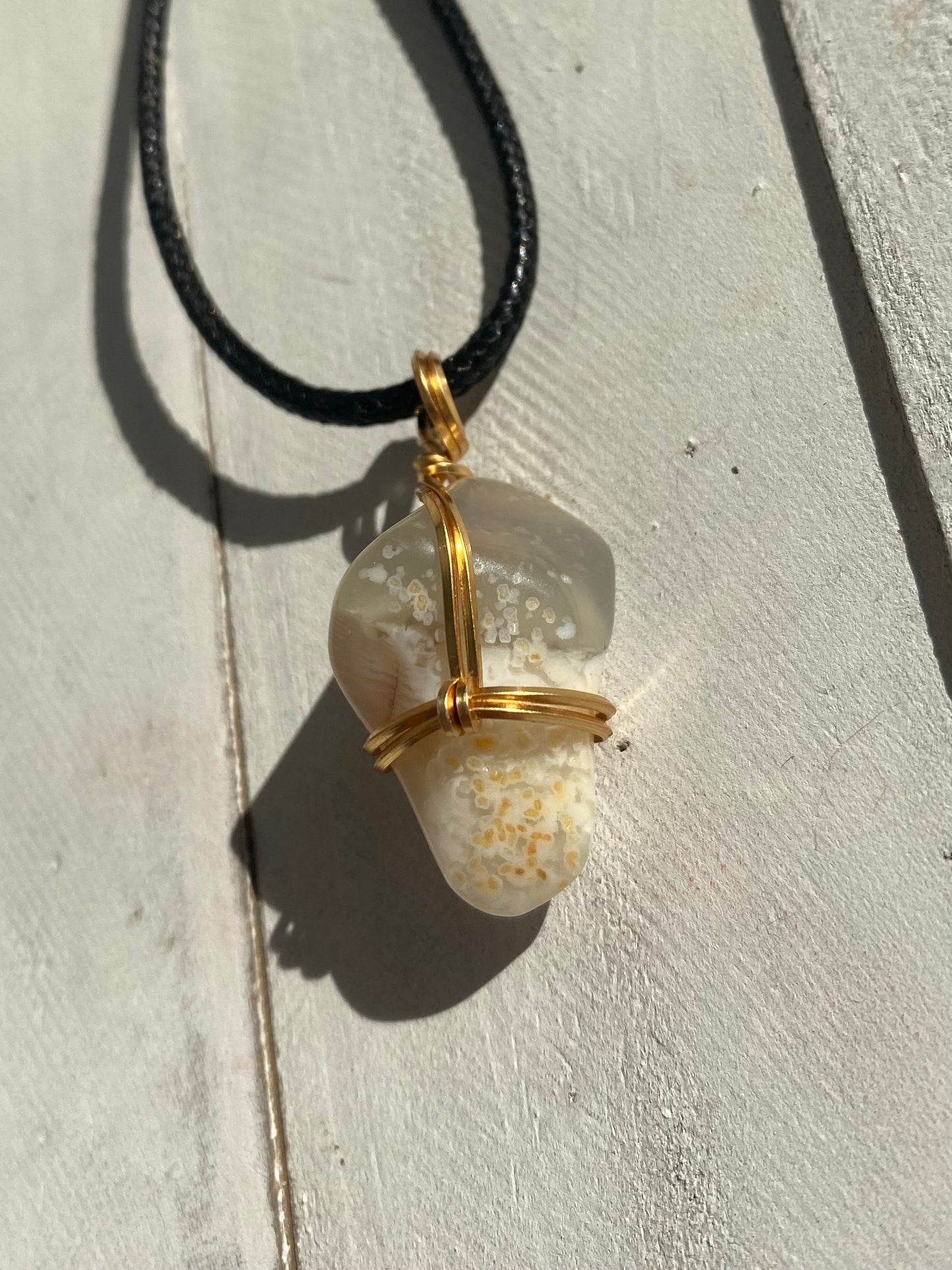 White Opal Crystal Necklace