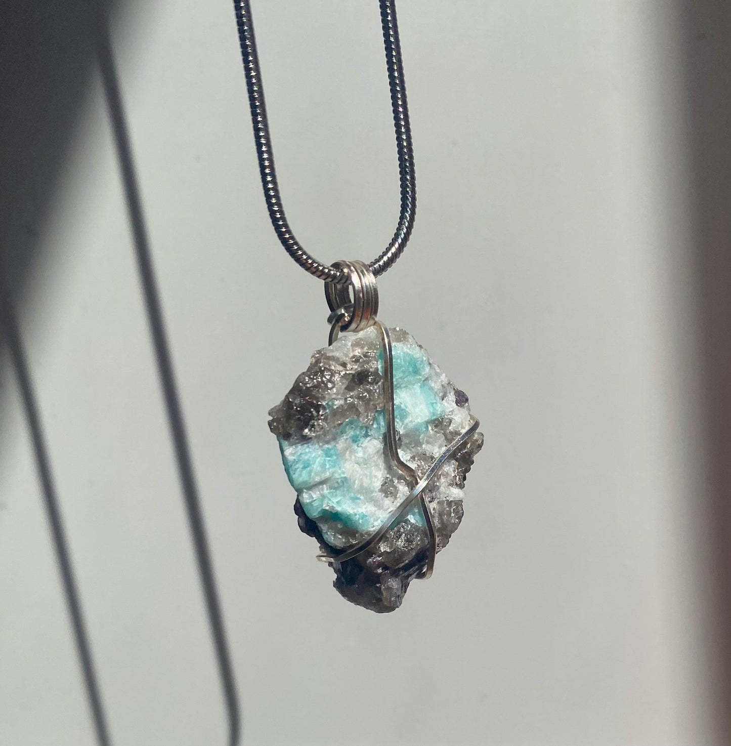 Raw Amazonite Crystal Necklace