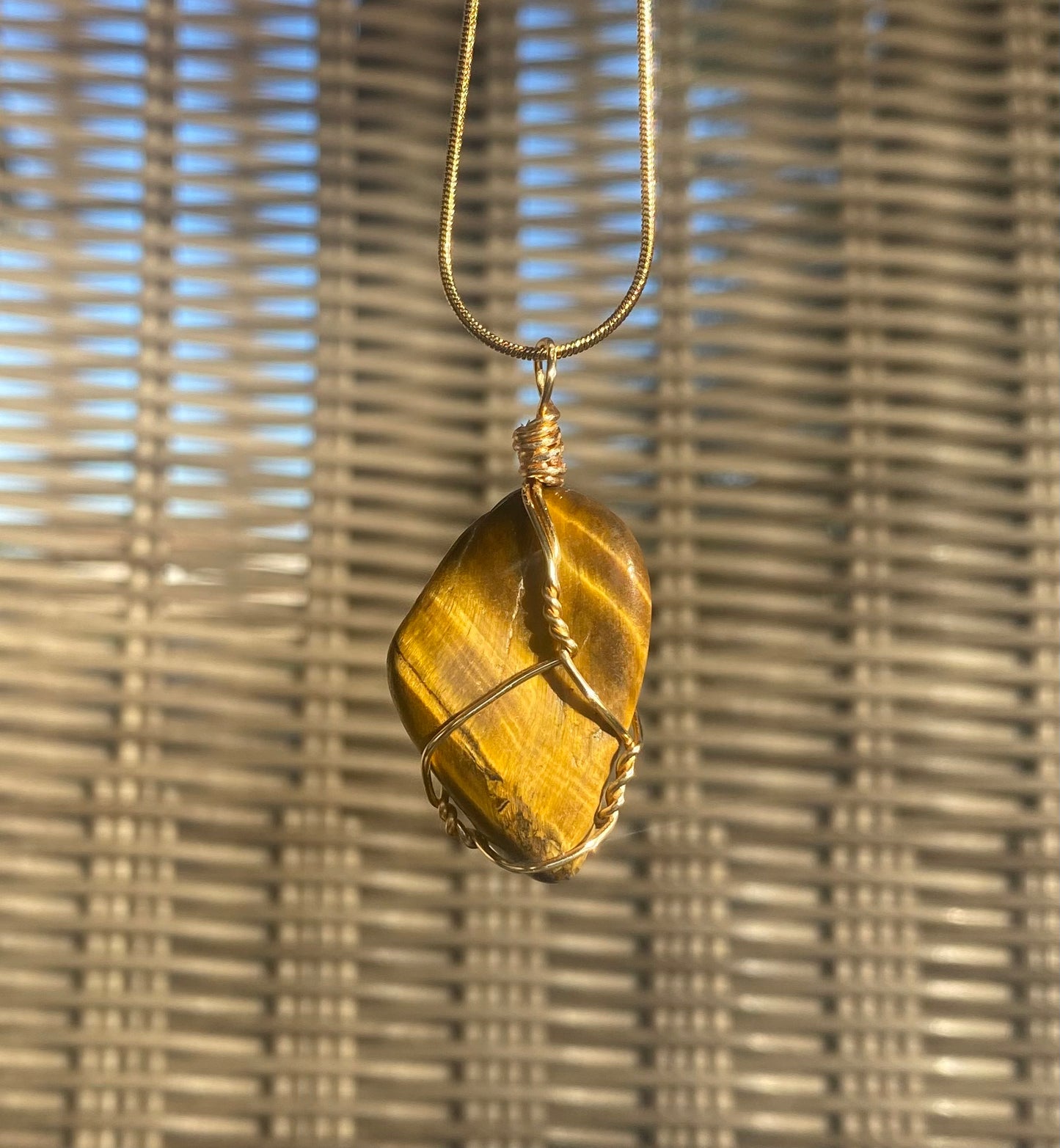 Tigers Eye Crystal Necklace