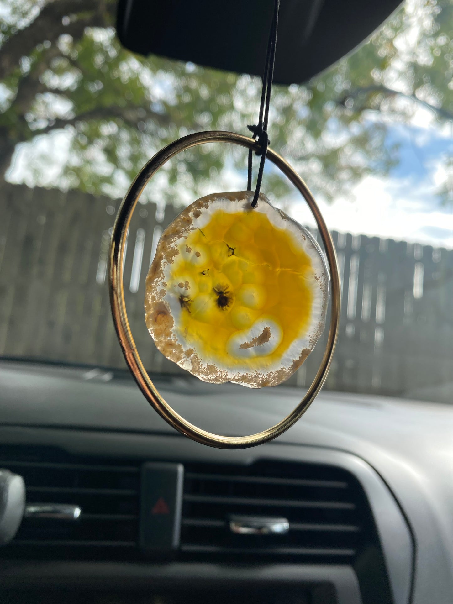 Geode Slab Rear View Mirror Hanger