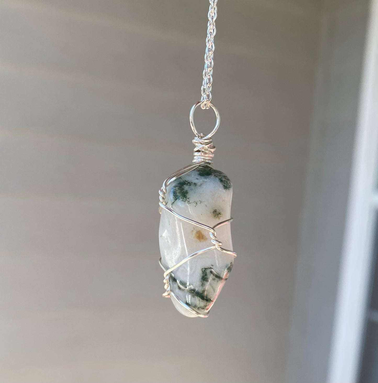 Tree Agate Crystal Necklace