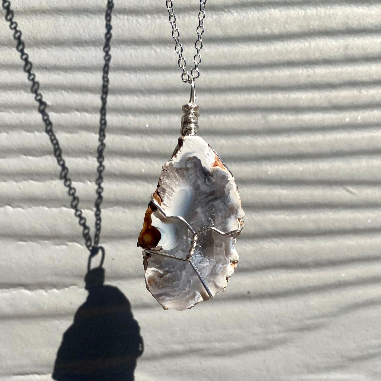 Raw Geode Crystal Necklace