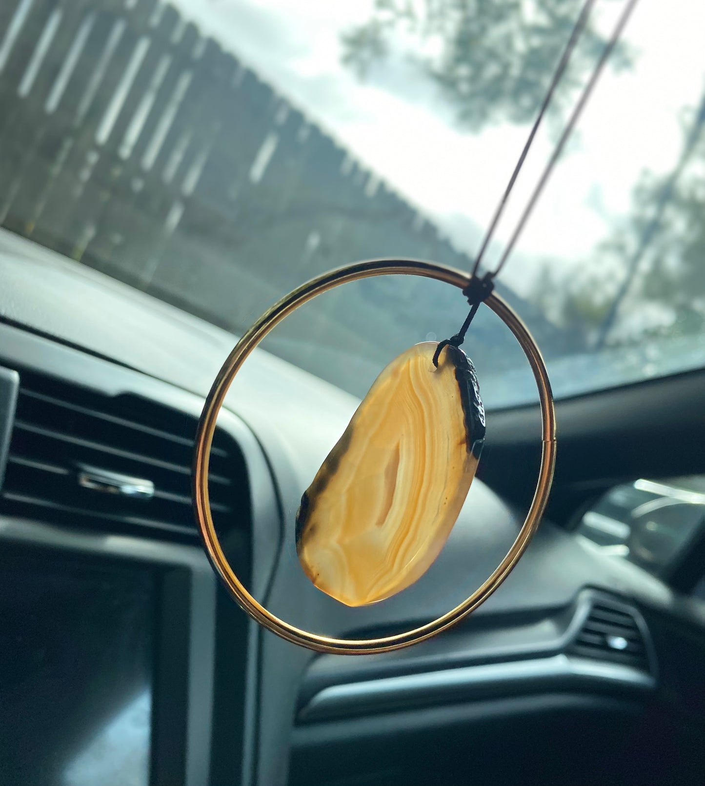 Geode Slab Rear View Mirror Hanger