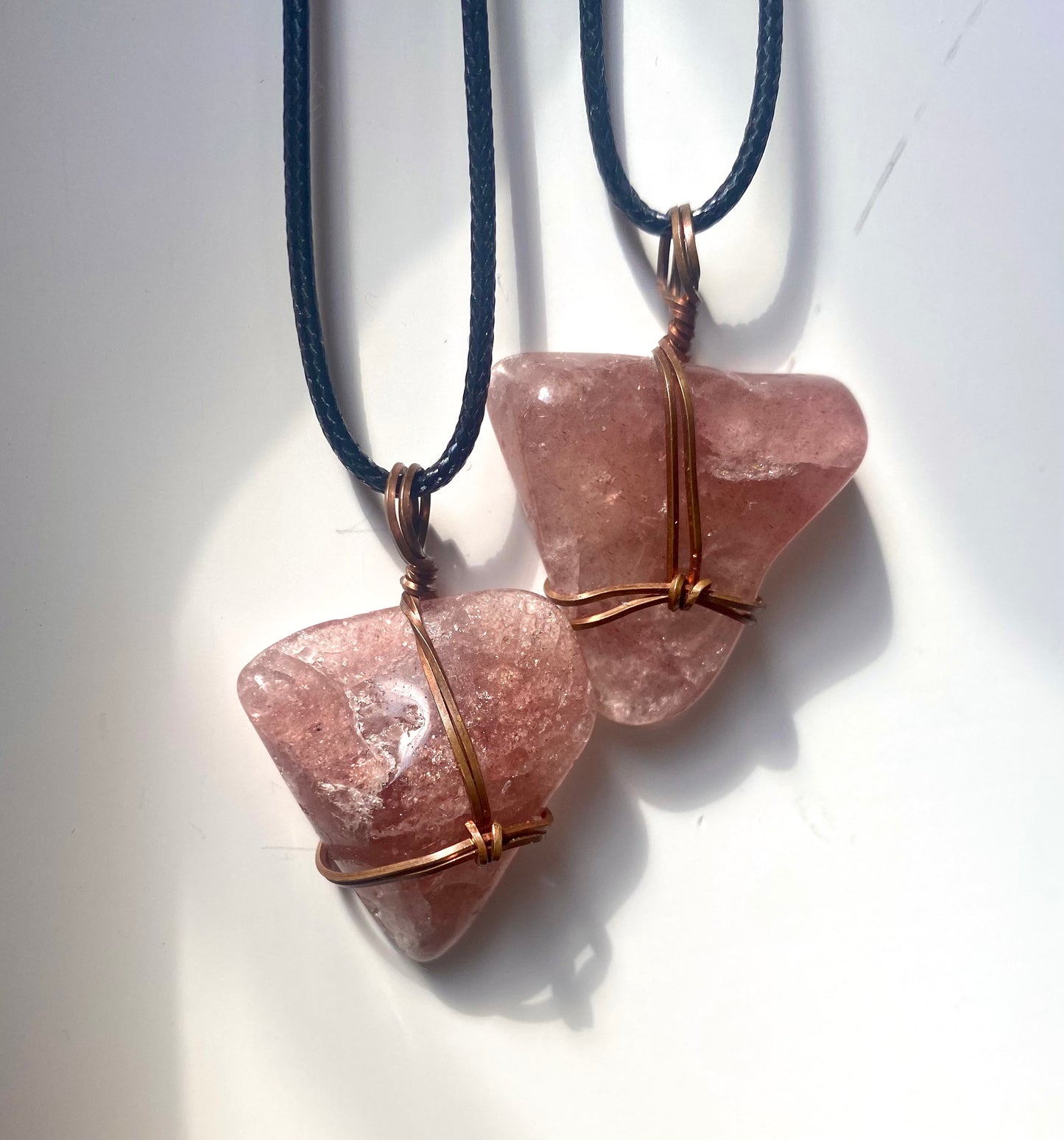 Red Tanzberry Quartz Crystal Necklace