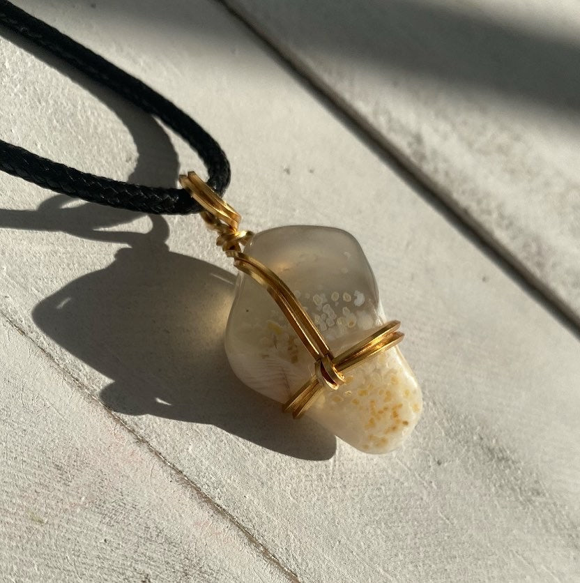 White Opal Crystal Necklace