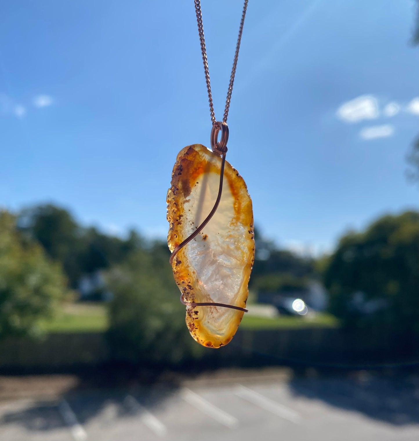 Geode Slab Crystal Necklace