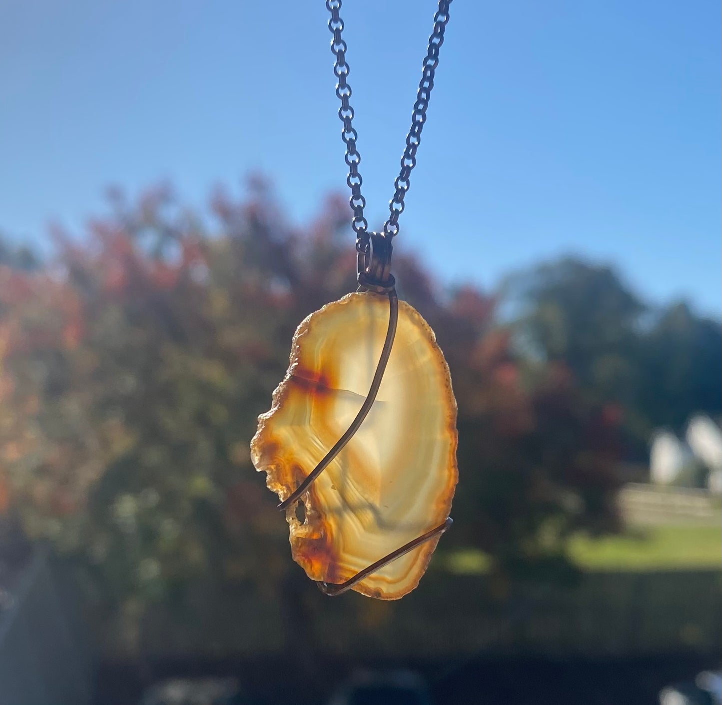 Geode Slab Crystal Necklace