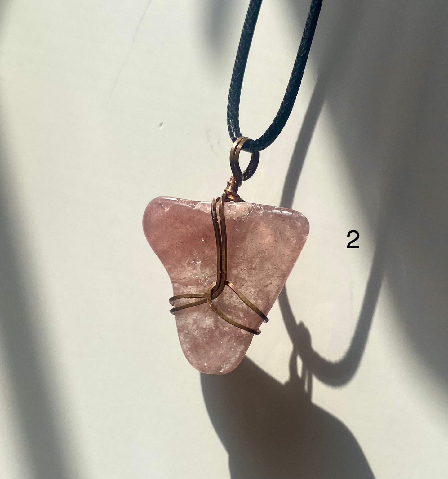 Red Tanzberry Quartz Crystal Necklace