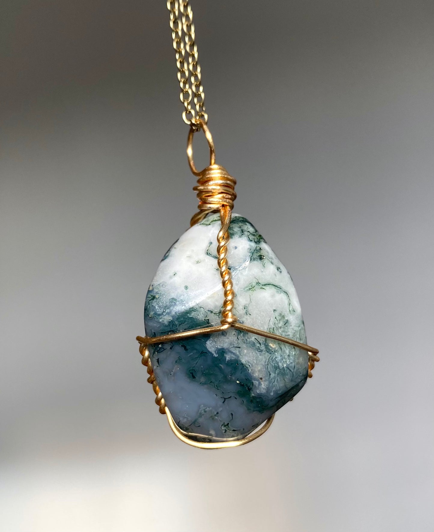 Tree Agate Crystal Necklace