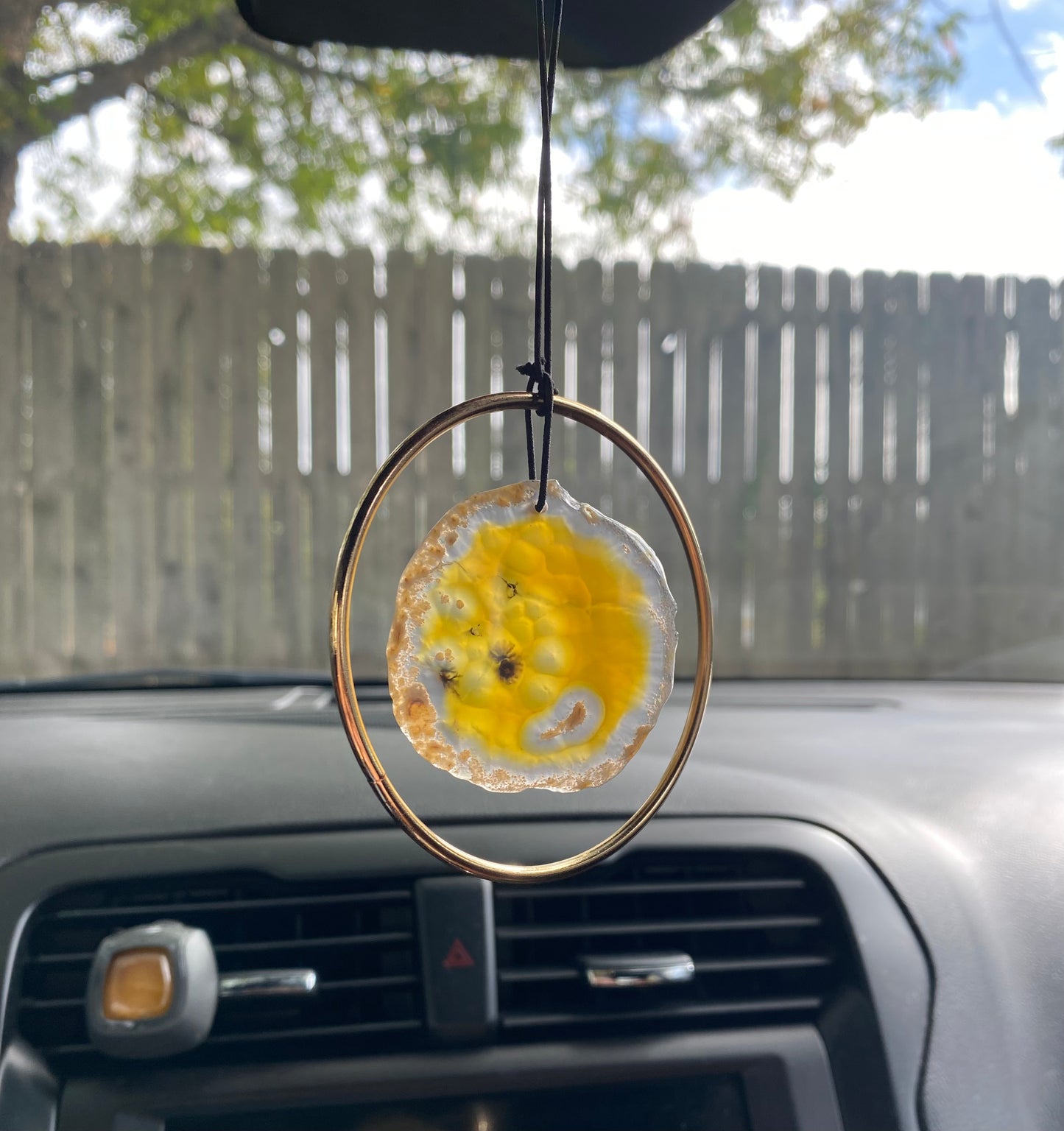 Geode Slab Rear View Mirror Hanger