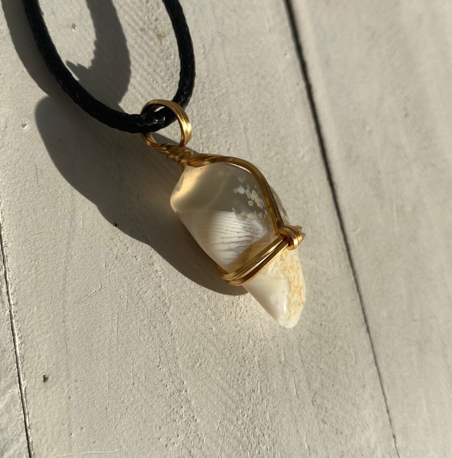 White Opal Crystal Necklace