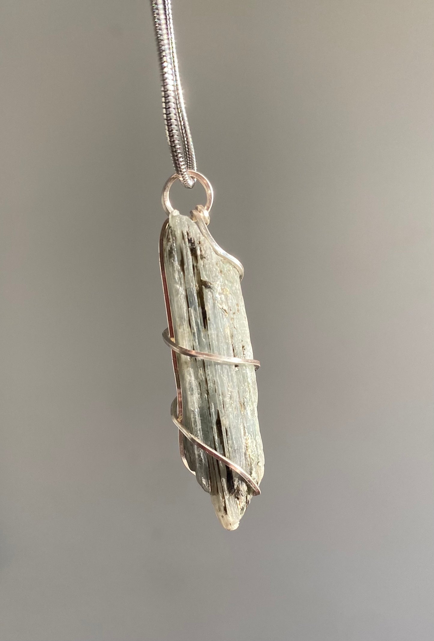 Raw Blue Kyanite Crystal Necklace