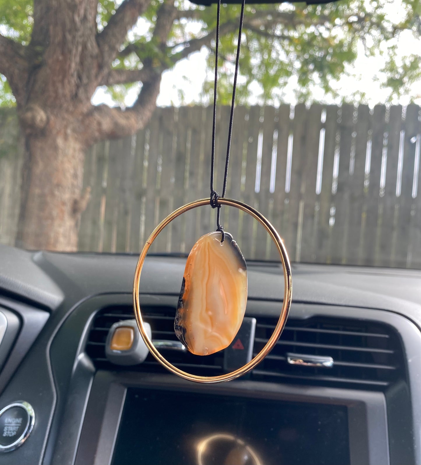 Geode Slab Rear View Mirror Hanger