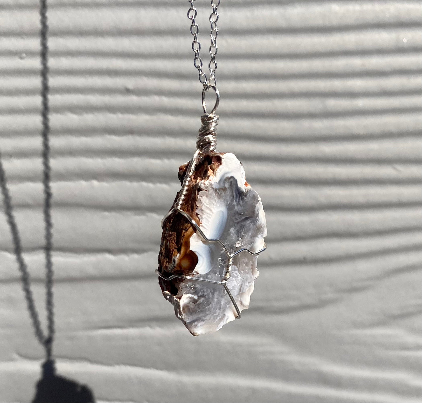 Raw Geode Crystal Necklace