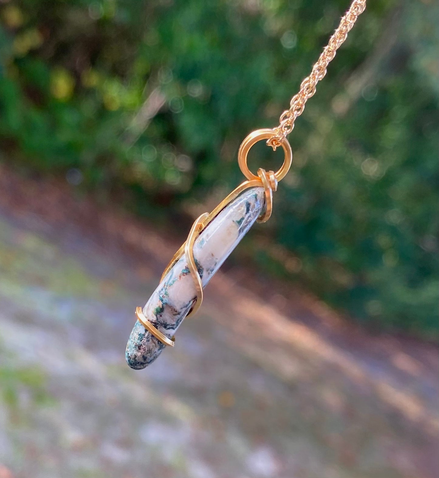 Tree Agate Crystal Necklace