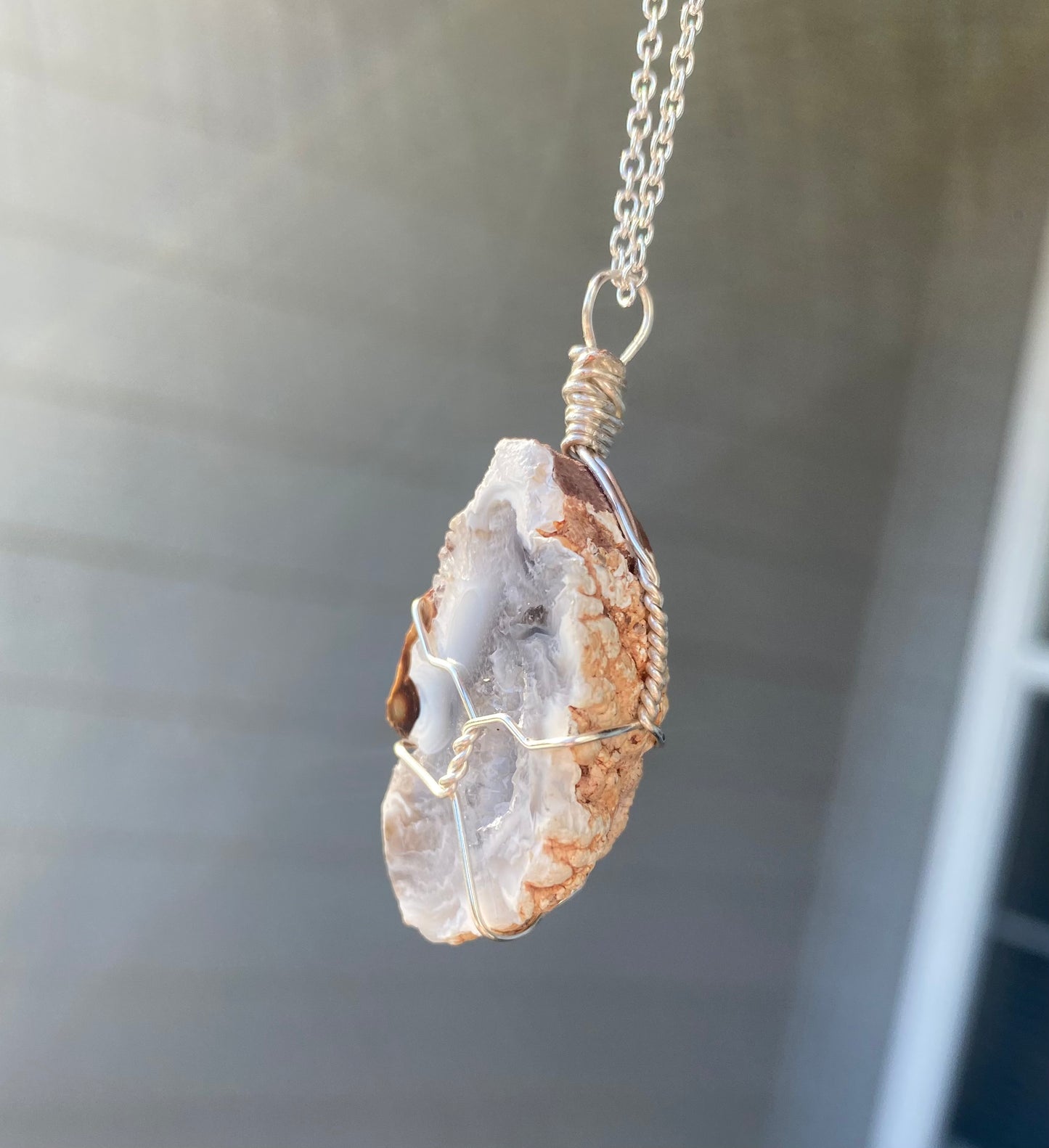 Raw Geode Crystal Necklace