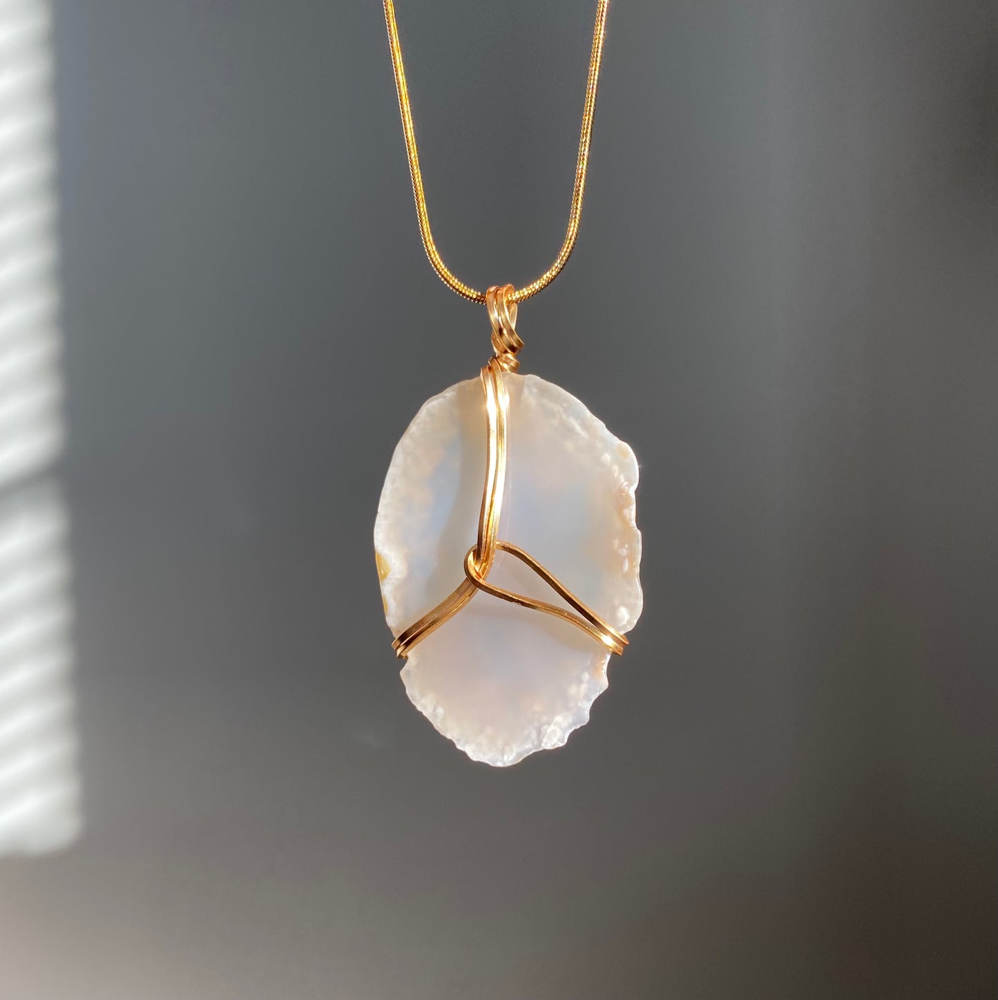 Geode Slab Crystal Necklace