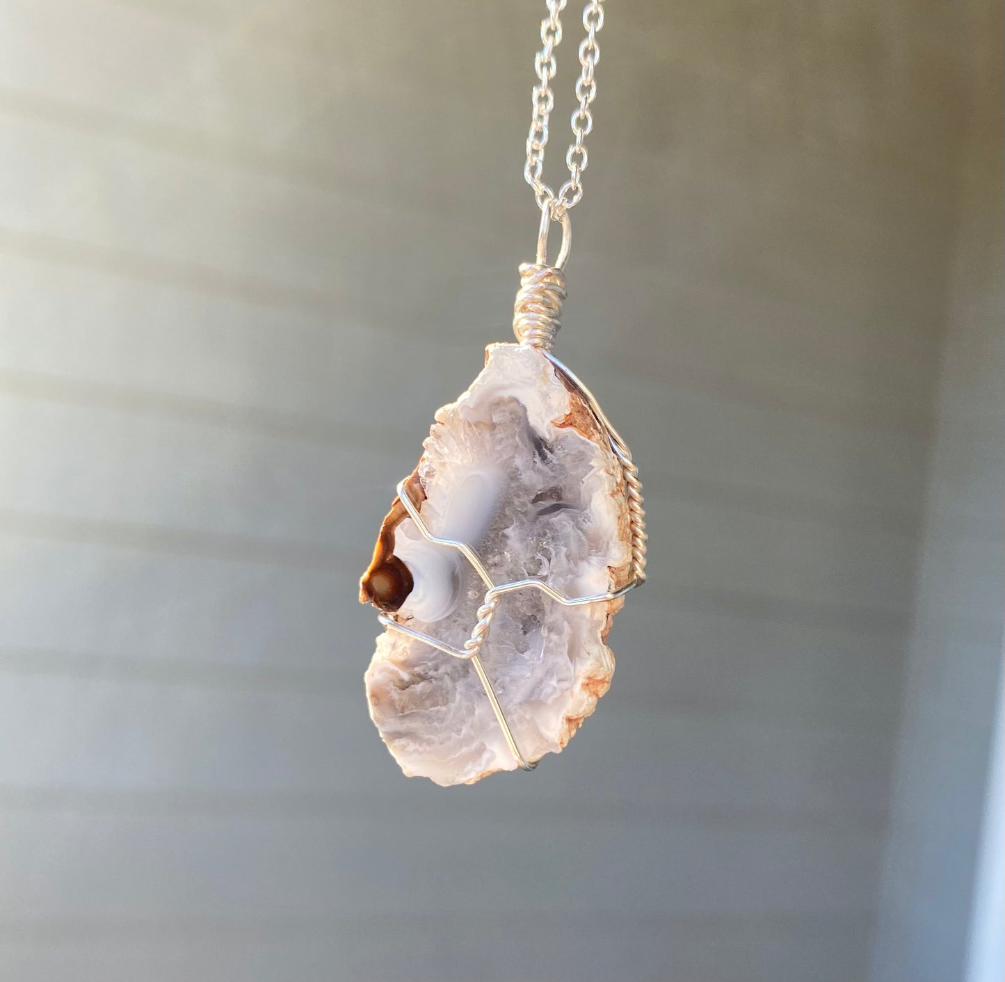 Raw Geode Crystal Necklace