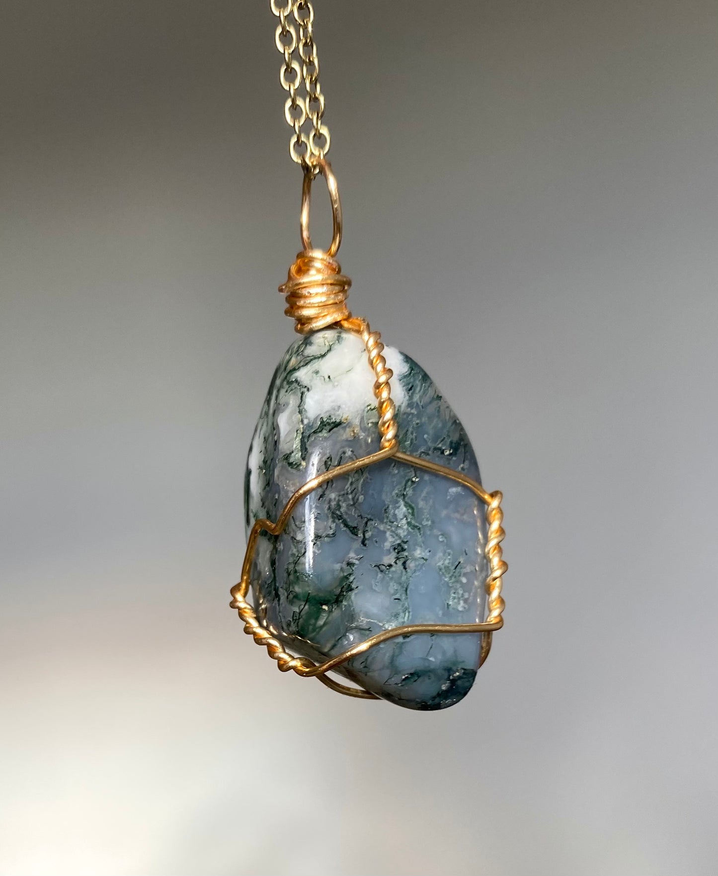 Tree Agate Crystal Necklace