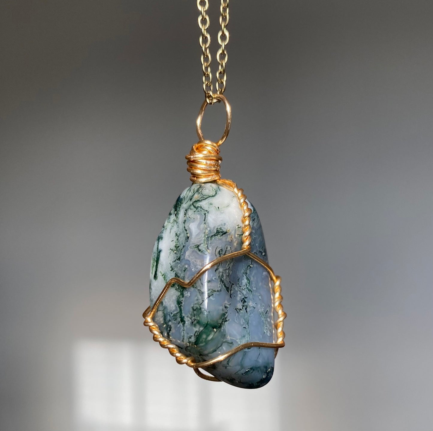 Tree Agate Crystal Necklace