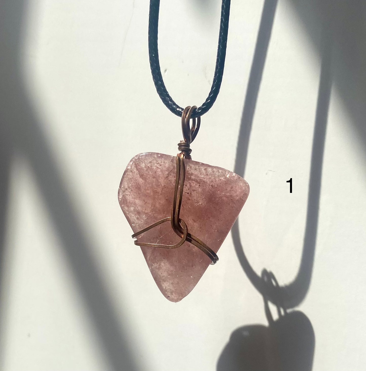 Red Tanzberry Quartz Crystal Necklace