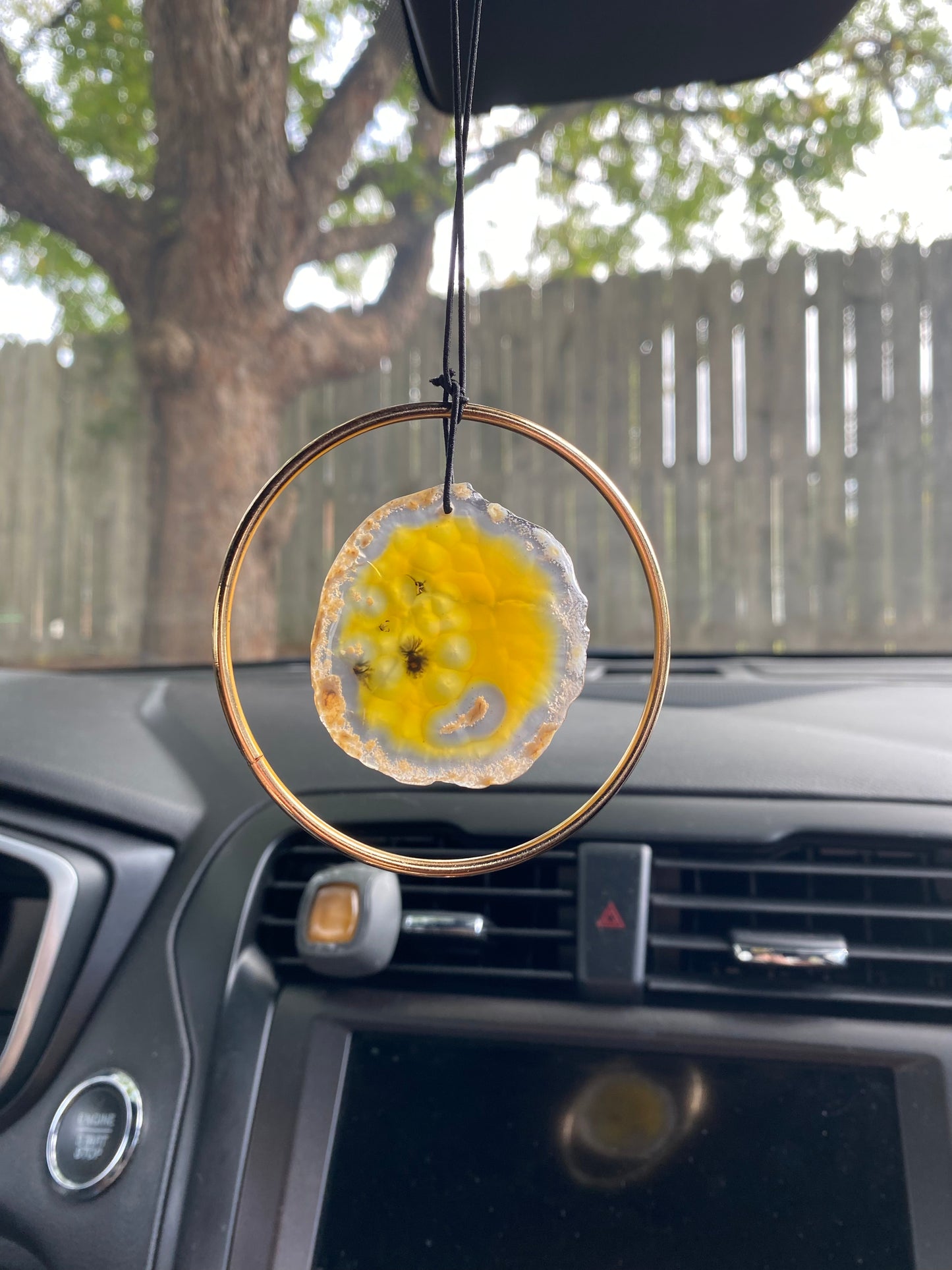 Geode Slab Rear View Mirror Hanger