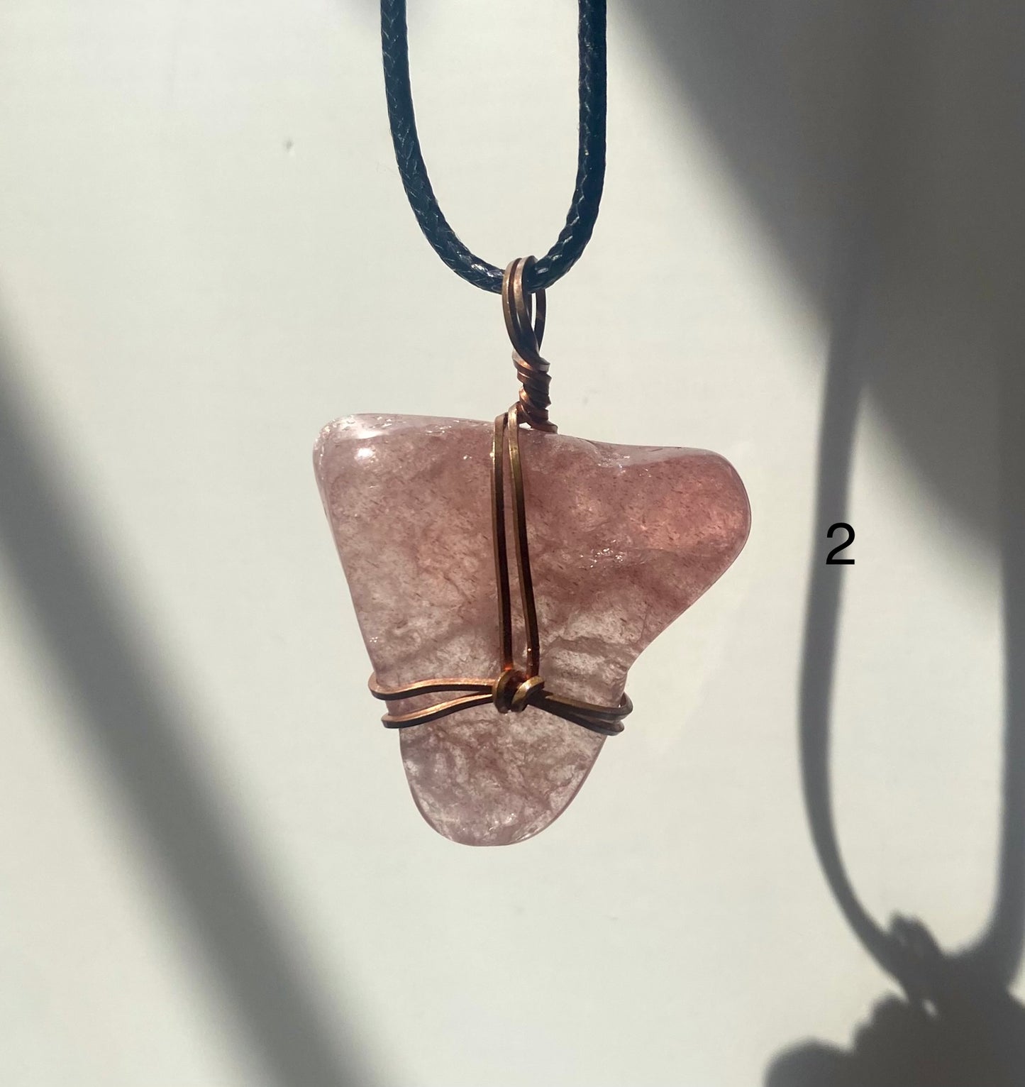 Red Tanzberry Quartz Crystal Necklace