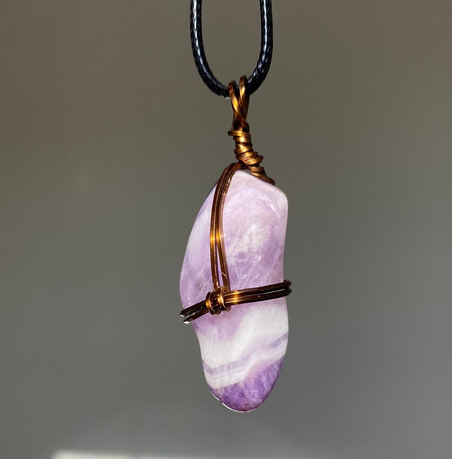 Chevron Amethyst Crystal Necklace