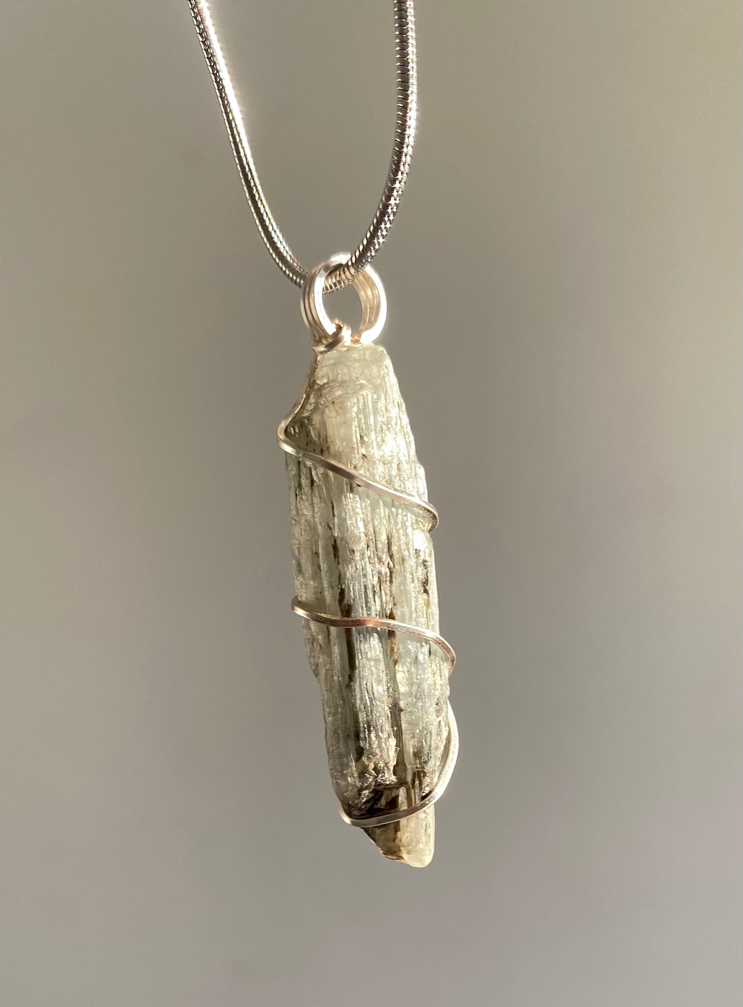 Raw Blue Kyanite Crystal Necklace