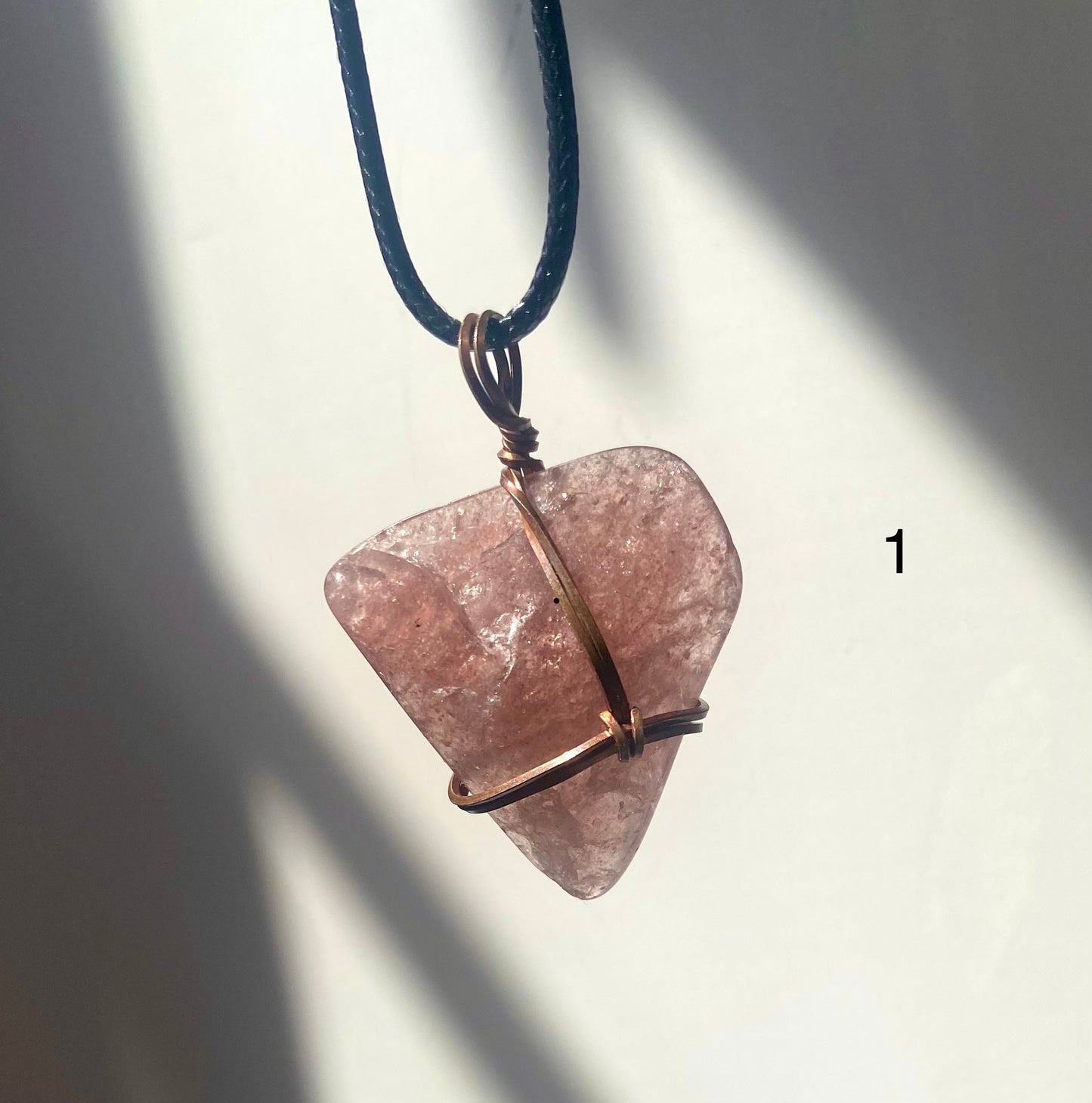 Red Tanzberry Quartz Crystal Necklace