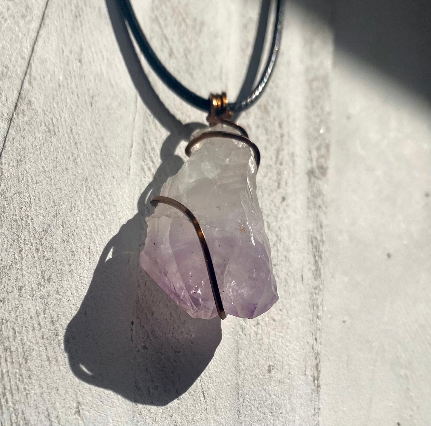 Raw Amethyst Crystal Necklace